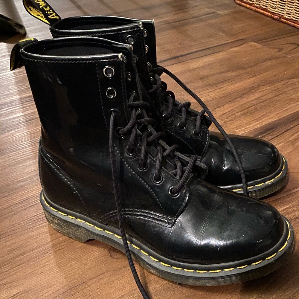 Dr. Marten Patent Leather 1460 Boots